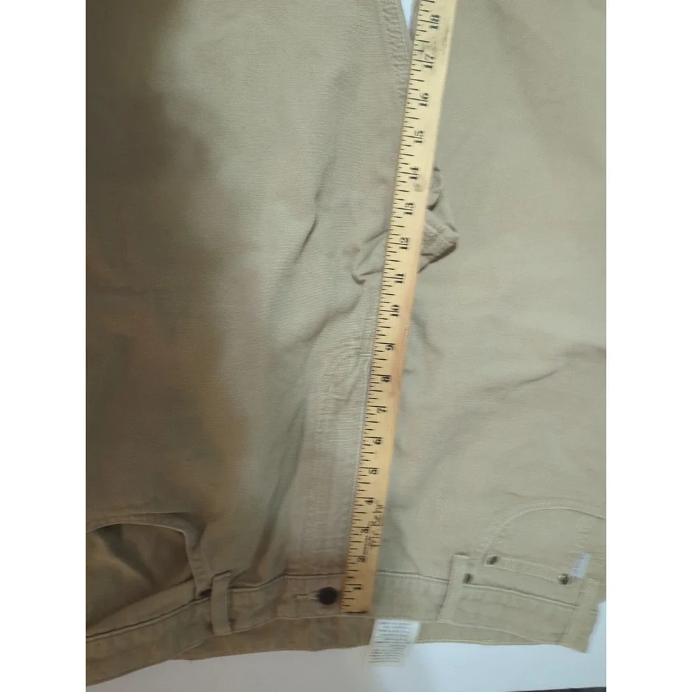 Carhartt Mens 38x34 Dark Khaki Loose Fit Canvas Carpenter 36x32 B159 GKH